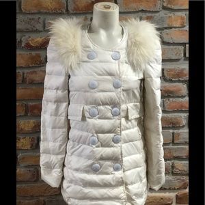 KEKE puffer coat w/raccoon collar